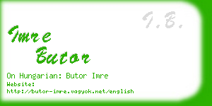 imre butor business card